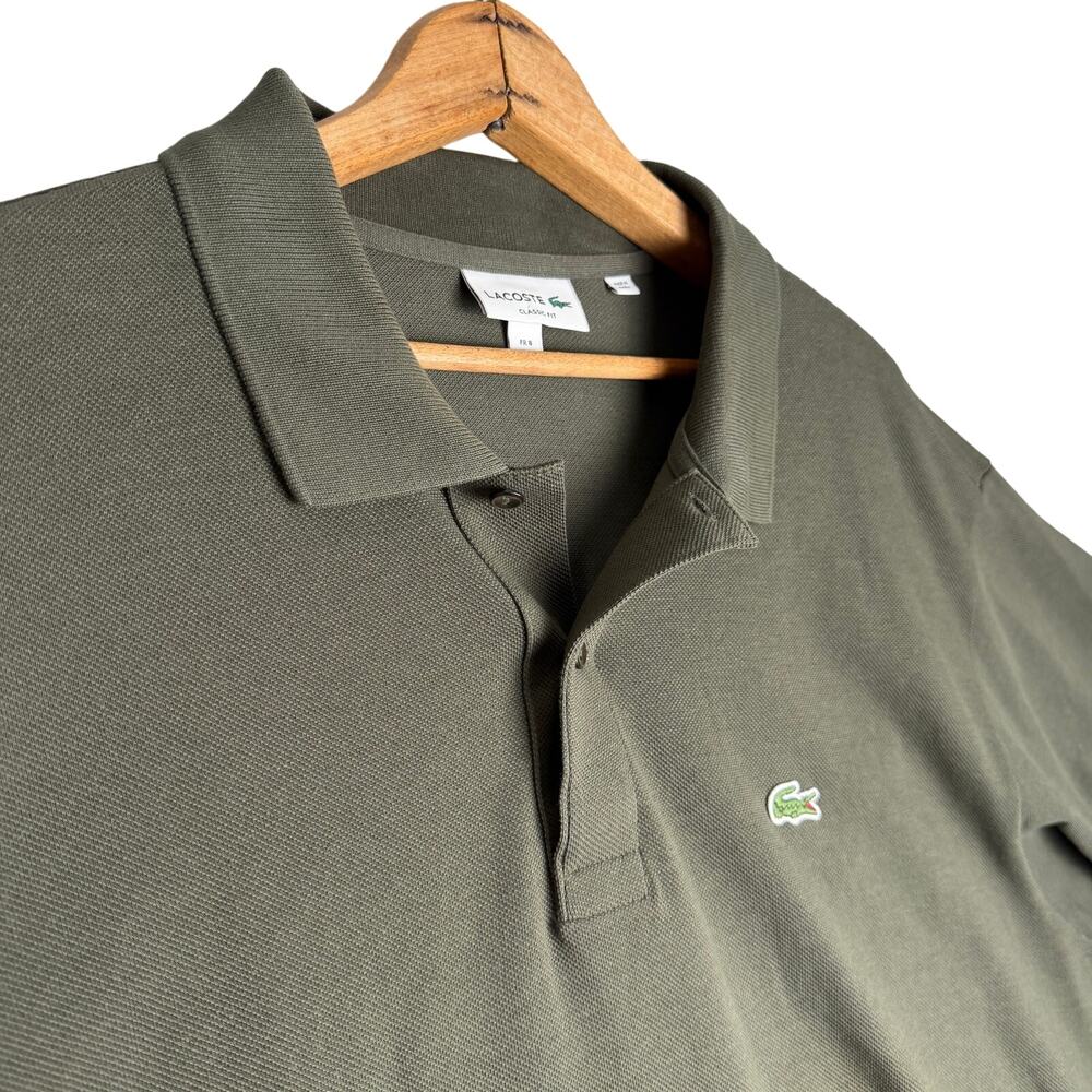 Lacoste Men’s Polo Shirt Size 8 (3XL) Olive Green Classic Fit 100% Cotton